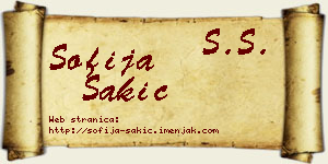 Sofija Šakić vizit kartica